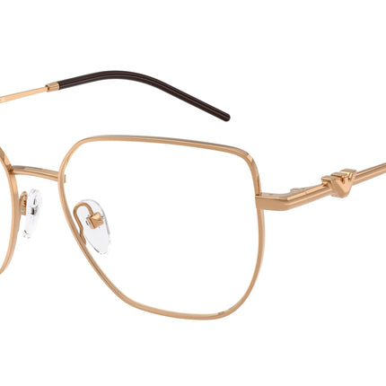 Emporio Armani EA1176 Irregular Eyeglasses  3427-Metal Brown 53-140-16 - Color Map Brown