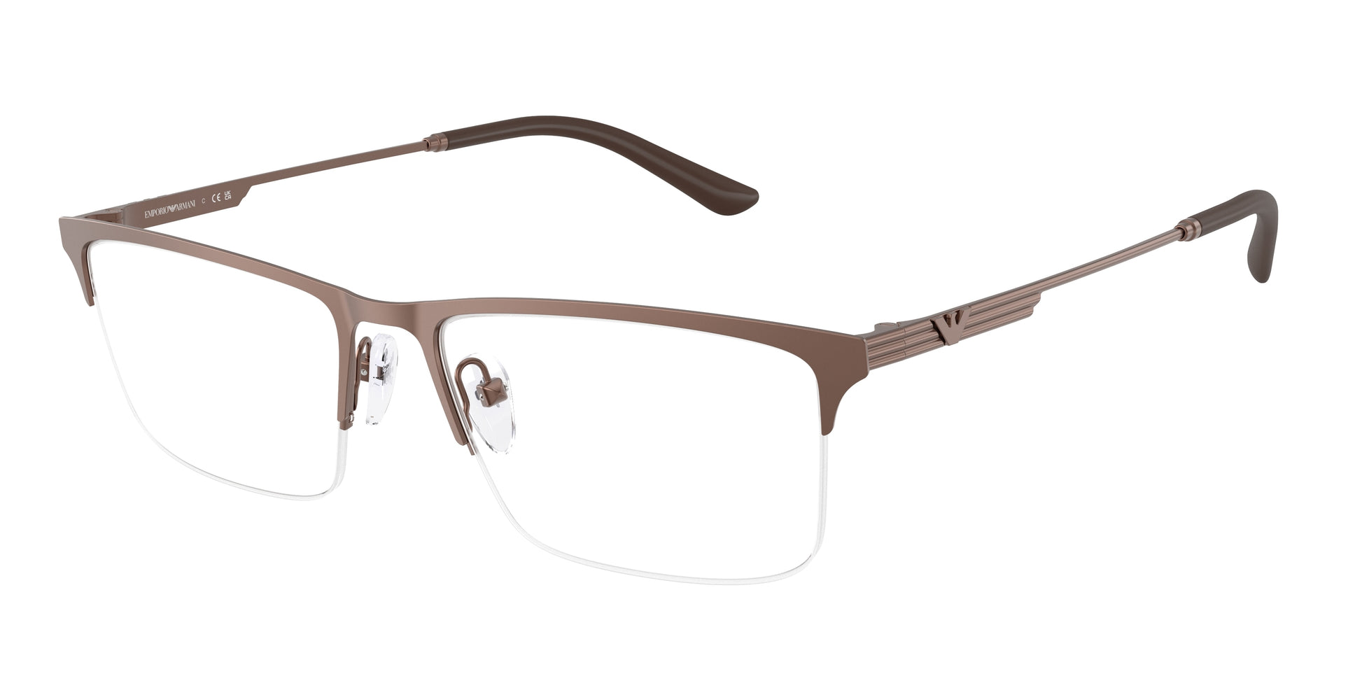 Emporio Armani EA1177 Rectangle Eyeglasses  3006-Matte Bronze 57-145-18 - Color Map Copper