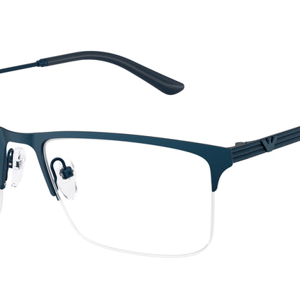 Emporio Armani EA1177 Rectangle Eyeglasses  3424-Metal Blue 57-145-18 - Color Map Blue