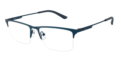 Emporio Armani EA1177 Rectangle Eyeglasses  3424-Metal Blue 57-145-18 - Color Map Blue