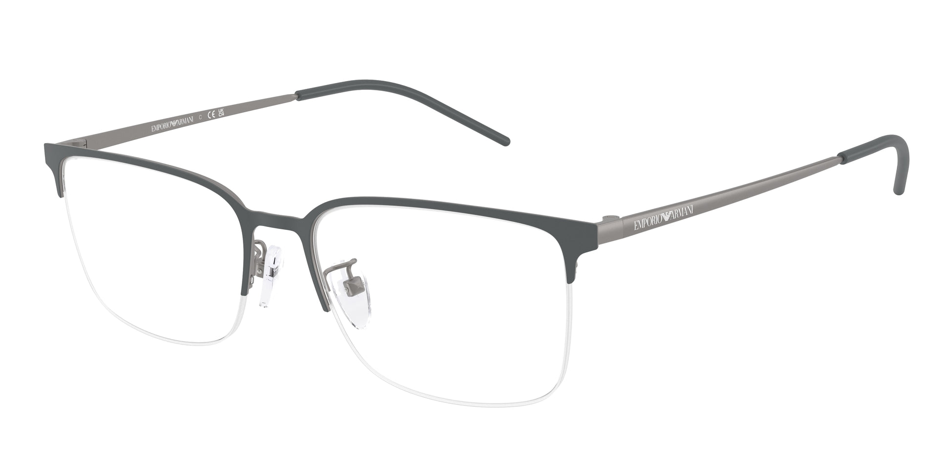Emporio Armani EA1179D Irregular Eyeglasses  3010-Matte Grey 56-145-18 - Color Map Grey