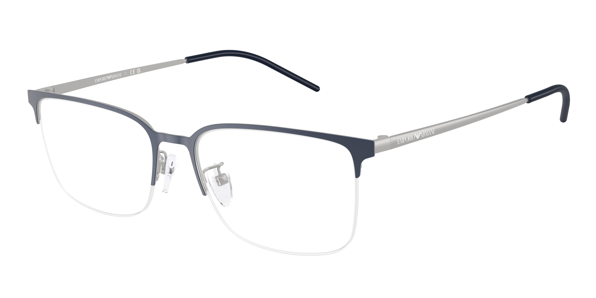 Emporio Armani EA1179D Irregular Eyeglasses  3018-Matte Blue 56-145-18 - Color Map Blue