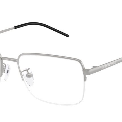 Emporio Armani EA1180D Pillow Eyeglasses  3015-Matte Silver 56-145-18 - Color Map Silver