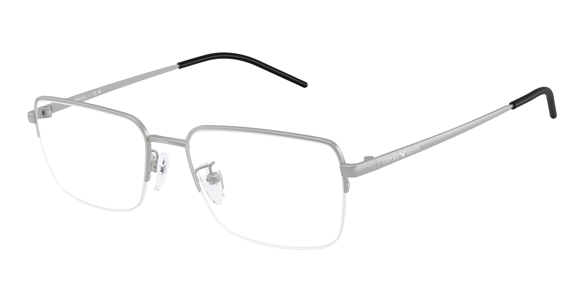 Emporio Armani EA1180D Pillow Eyeglasses  3015-Matte Silver 56-145-18 - Color Map Silver