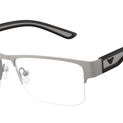 Emporio Armani EA1182 Rectangle Eyeglasses  3003-Rubber Gunmetal 57-145-16 - Color Map Grey