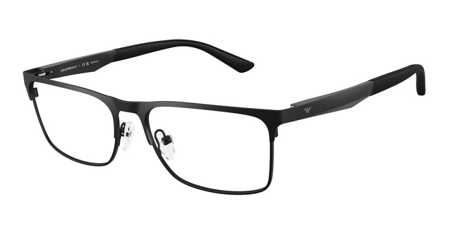 Emporio Armani EA1183 Rectangle Eyeglasses  3001-Matte Black 56-145-17 - Color Map Black