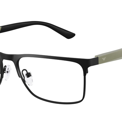 Emporio Armani EA1183 Rectangle Eyeglasses  3433-Matte Black 56-145-17 - Color Map Black