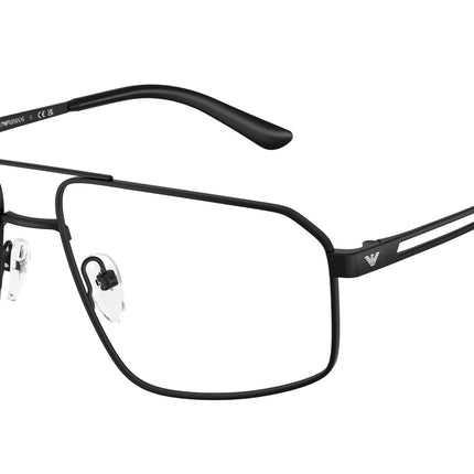 Emporio Armani EA1184 Pilot Eyeglasses  3001-Matte Black 58-145-16 - Color Map Black