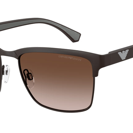 Emporio Armani EA2087 Pillow Sunglasses  339013-Matte Brown 56-142-18 - Color Map Brown