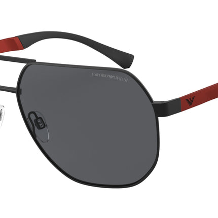 Emporio Armani EA2099D Square Sunglasses  333087-Matte Black 61-145-15 - Color Map Black