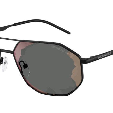 Emporio Armani EA2147 Irregular Sunglasses  30017G-Matte Black 58-145-16 - Color Map Black