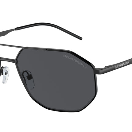 Emporio Armani EA2147 Irregular Sunglasses  300187-Matte Black 58-145-16 - Color Map Black
