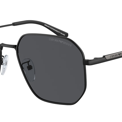Emporio Armani EA2154D Pilot Sunglasses  300187-Matte Black 57-145-17 - Color Map Black