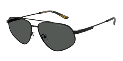 Emporio Armani EA2156 Pilot Sunglasses  300187-Matte Black 59-145-14 - Color Map Black
