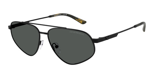 Emporio Armani EA2156 Pilot Sunglasses  300187-Matte Black 59-145-14 - Color Map Black