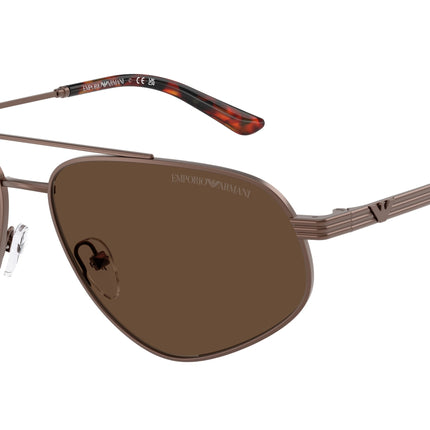 Emporio Armani EA2156 Pilot Sunglasses  300673-Matte Bronze 59-145-14 - Color Map Copper
