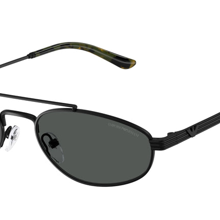 Emporio Armani EA2157 Pilot Sunglasses  300187-Matte Black 54-145-20 - Color Map Black