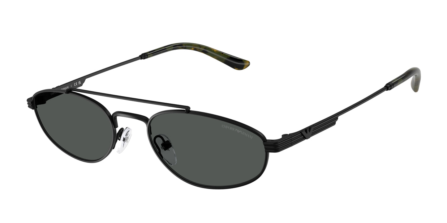 Emporio Armani EA2157 Pilot Sunglasses  300187-Matte Black 54-145-20 - Color Map Black