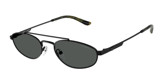 Emporio Armani EA2157 Pilot Sunglasses  300187-Matte Black 54-145-20 - Color Map Black