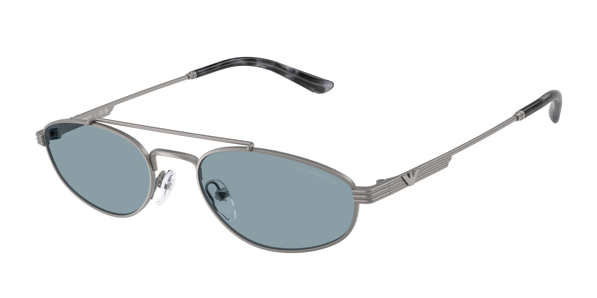 Emporio Armani EA2157 Pilot Sunglasses  300372-Matte Gunmetal 54-145-20 - Color Map Grey