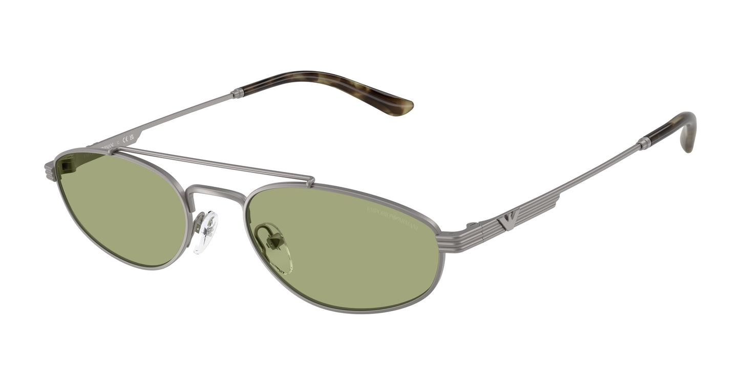 Emporio Armani EA2157 Pilot Sunglasses  300382-Matte Gunmetal 54-145-20 - Color Map Grey