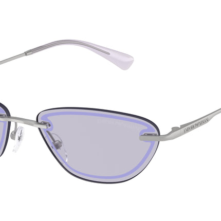 Emporio Armani EA2158 Cat Eye Sunglasses  30451A-Matte Silver 57-140-16 - Color Map Silver
