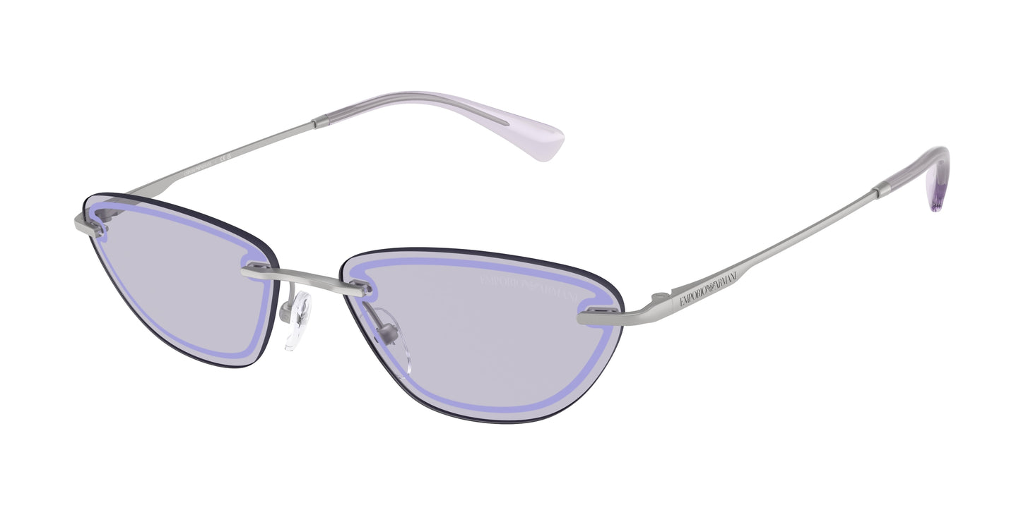 Emporio Armani EA2158 Cat Eye Sunglasses  30451A-Matte Silver 57-140-16 - Color Map Silver