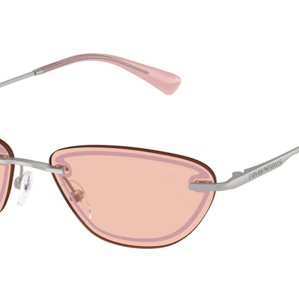 Emporio Armani EA2158 Cat Eye Sunglasses  3045/5-Matte Silver 57-140-16 - Color Map Silver
