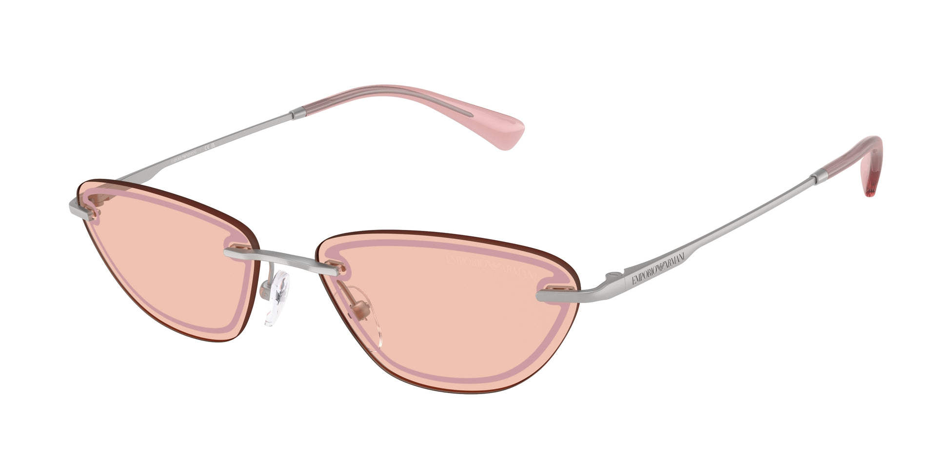 Emporio Armani EA2158 Cat Eye Sunglasses  3045/5-Matte Silver 57-140-16 - Color Map Silver