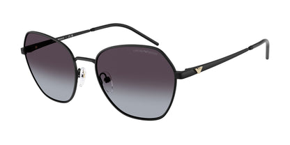 Emporio Armani EA2161 Irregular Sunglasses  30018G-Matte Black 55-140-18 - Color Map Black