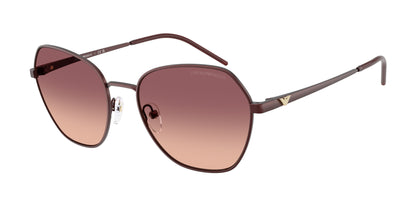 Emporio Armani EA2161 Irregular Sunglasses  34018D-Matte Bordeaux 55-140-18 - Color Map Red