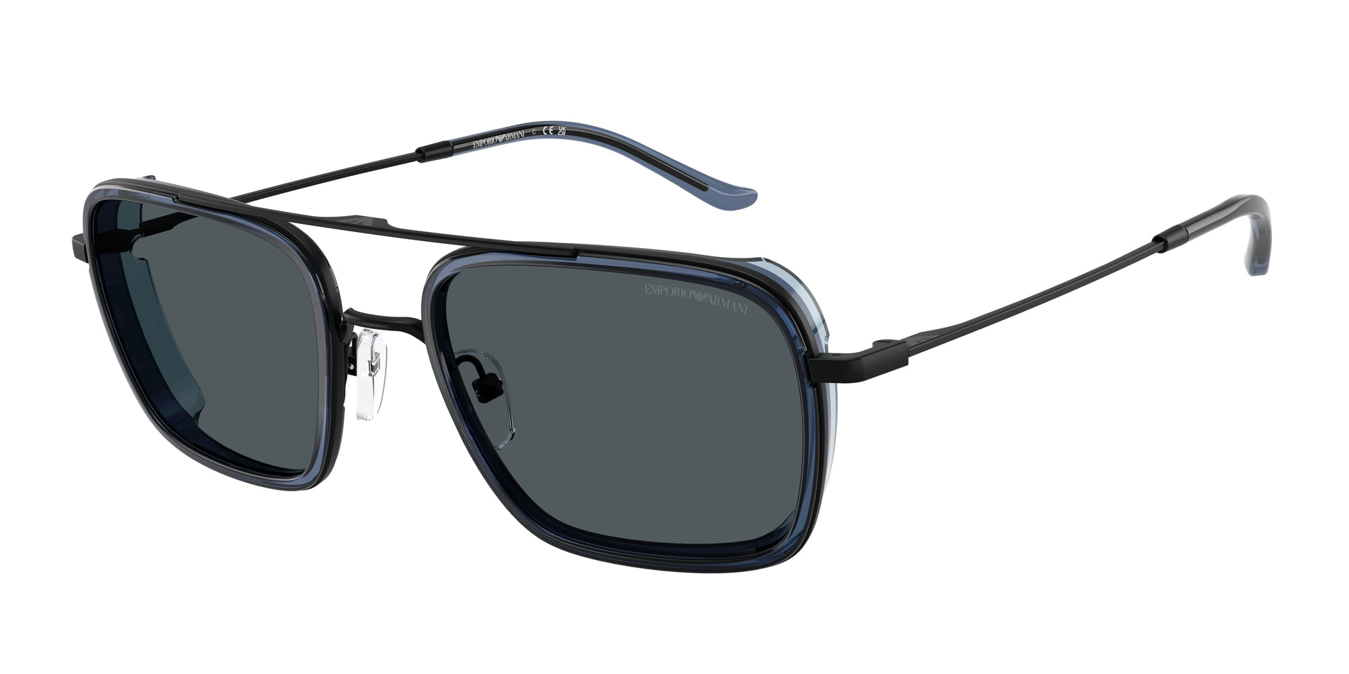 Emporio Armani EA2162 Square Sunglasses  300180-Matte Black 54-145-21 - Color Map Black