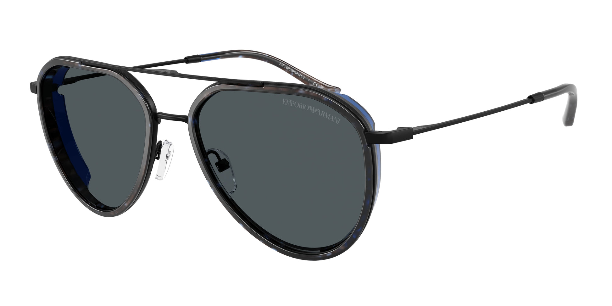 Emporio Armani EA2163 Pilot Sunglasses  300180-Matte Black 56-145-18 - Color Map Black
