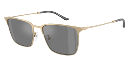 Emporio Armani EA2164D Rectangle Sunglasses  30026G-Matte Pale Gold 57-145-18 - Color Map Gold