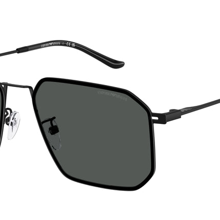 Emporio Armani EA2165D Irregular Sunglasses  300187-Matte Black 58-145-16 - Color Map Black