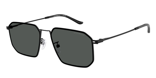 Emporio Armani EA2165D Irregular Sunglasses  300187-Matte Black 58-145-16 - Color Map Black