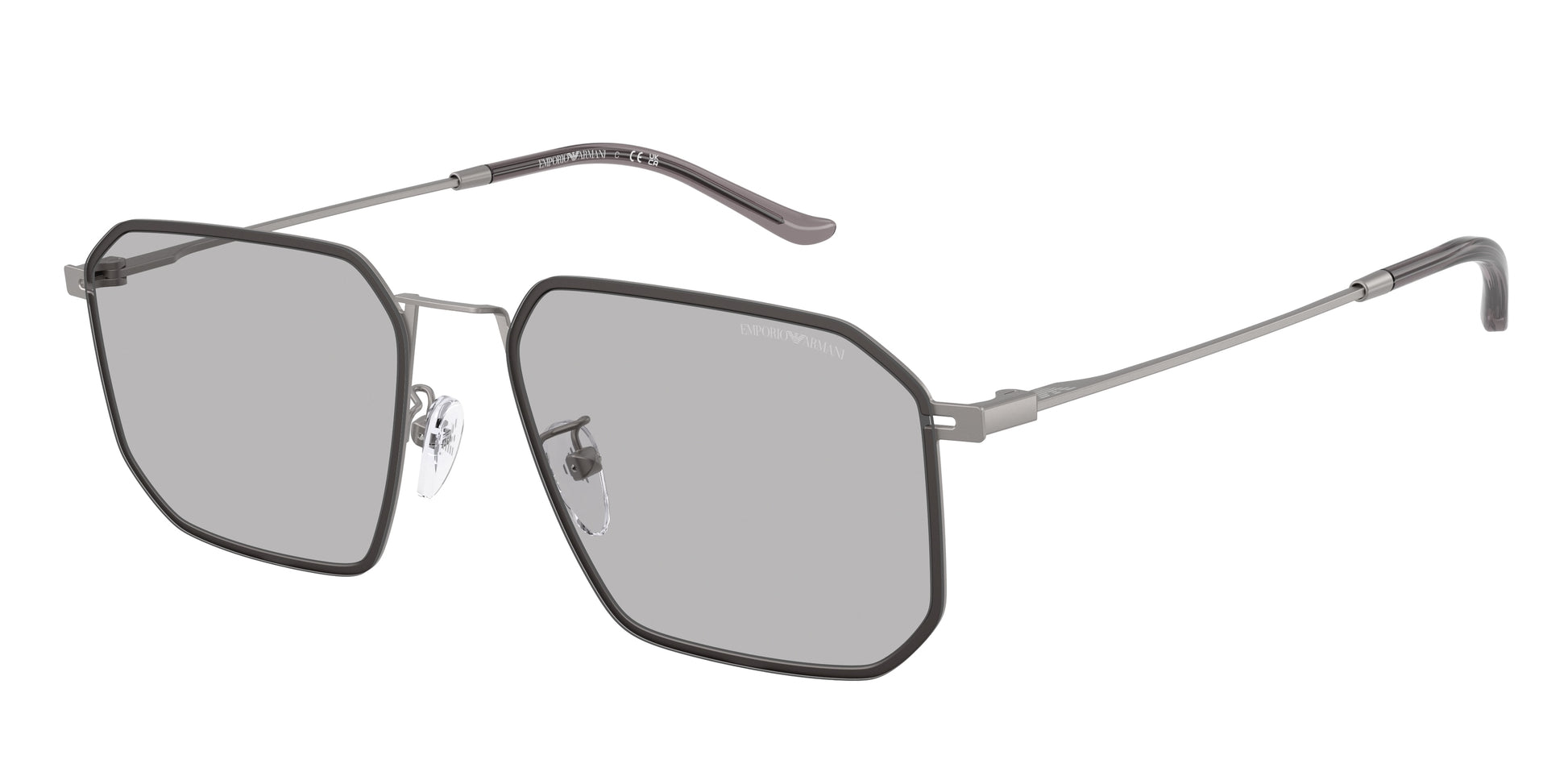 Emporio Armani EA2165D Irregular Sunglasses  300387-Matte Gunmetal 58-145-16 - Color Map Grey