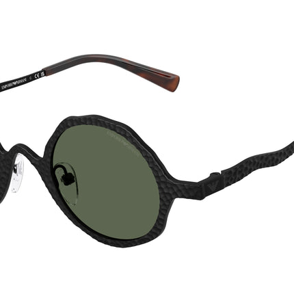 Emporio Armani EA2166 Round Sunglasses  3001/2-Matte Black 41-145-22 - Color Map Black