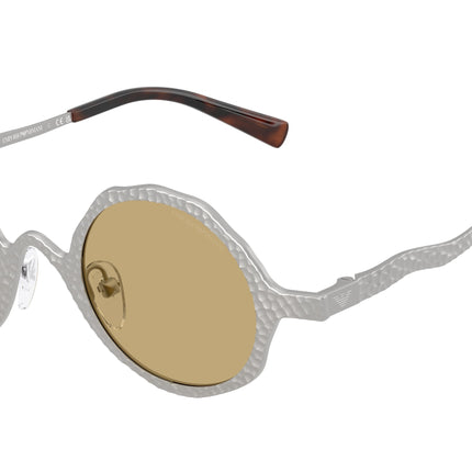 Emporio Armani EA2166 Round Sunglasses  3015/2-Matte Silver 41-145-22 - Color Map Silver