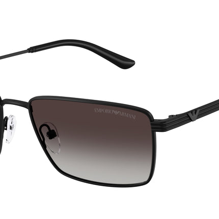 Emporio Armani EA2169 Rectangle Sunglasses  30018G-Matte Black 57-145-17 - Color Map Black