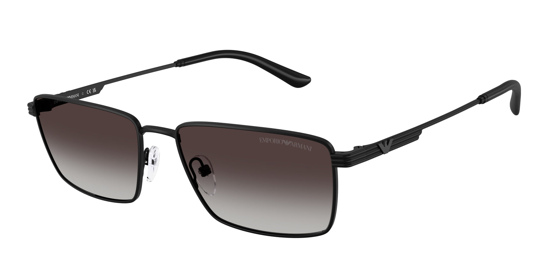 Emporio Armani EA2169 Rectangle Sunglasses  30018G-Matte Black 57-145-17 - Color Map Black