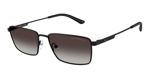 Emporio Armani EA2169 Rectangle Sunglasses  30018G-Matte Black 57-145-17 - Color Map Black