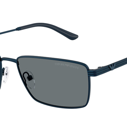 Emporio Armani EA2169 Rectangle Sunglasses  342480-Metal Blue 57-145-17 - Color Map Blue