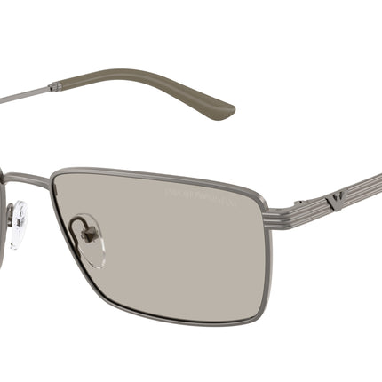 Emporio Armani EA2169 Rectangle Sunglasses  3425/3-Matte Grey 57-145-17 - Color Map Grey