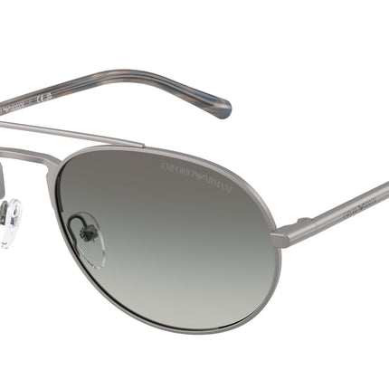 Emporio Armani EA2171 Pilot Sunglasses  300311-Matte Gunmetal 57-145-20 - Color Map Grey