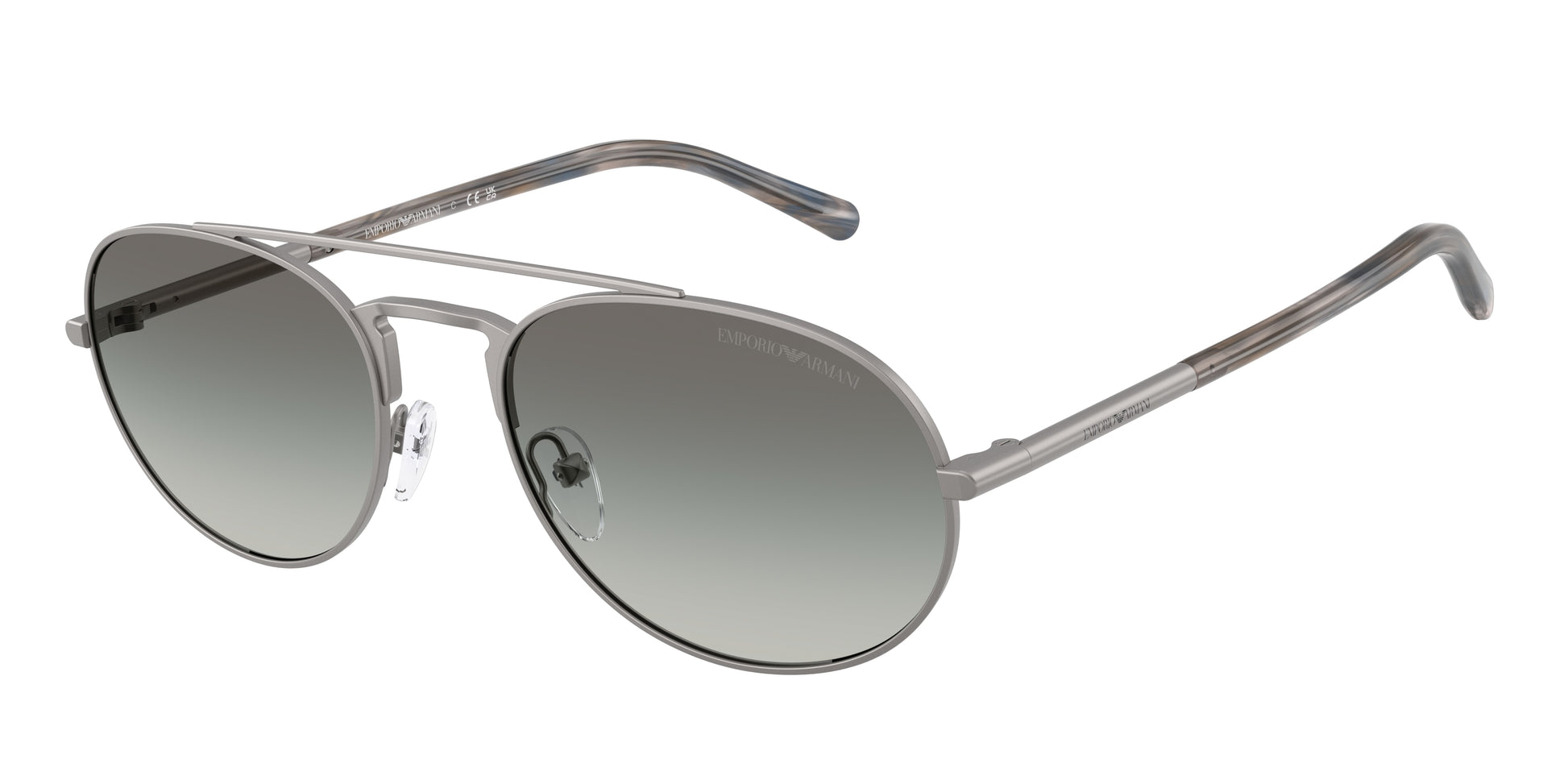 Emporio Armani EA2171 Pilot Sunglasses  300311-Matte Gunmetal 57-145-20 - Color Map Grey