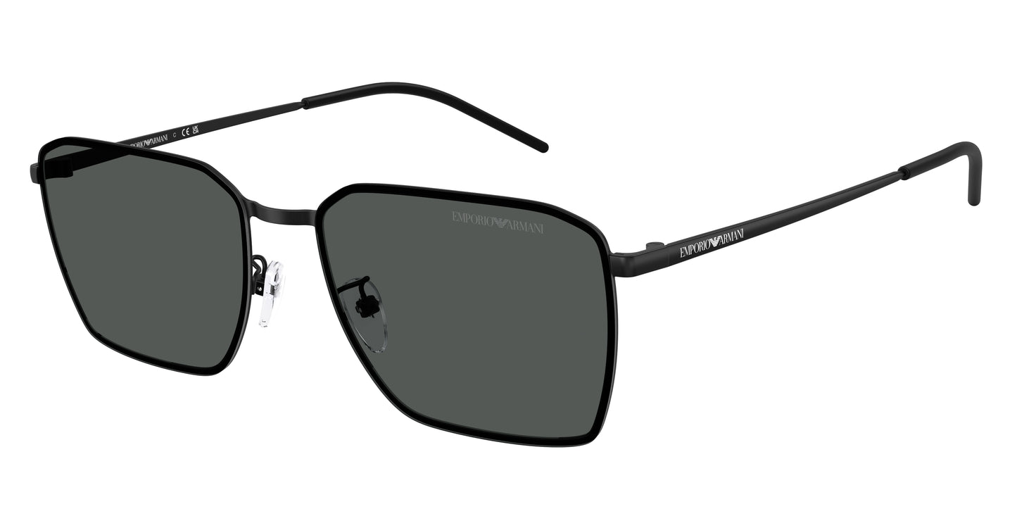 Emporio Armani EA2172D Square Sunglasses  300187-Matte Black 60-150-17 - Color Map Black