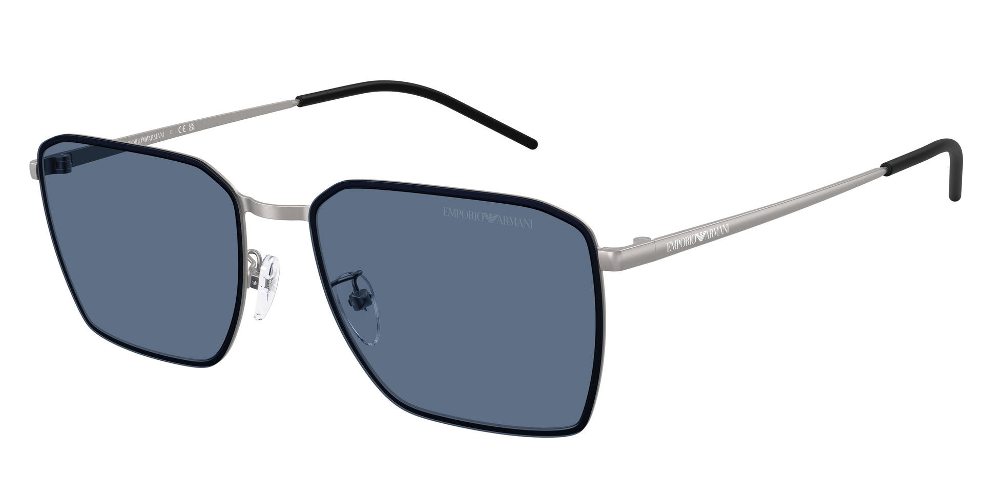 Emporio Armani EA2172D Square Sunglasses  300380-Matte Gunmetal 60-150-17 - Color Map Grey