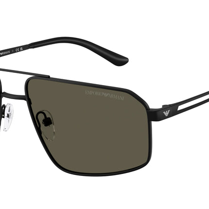 Emporio Armani EA2173 Pilot Sunglasses  300187-Matte Black 59-145-16 - Color Map Black