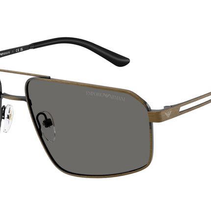 Emporio Armani EA2173 Pilot Sunglasses  327087-Brushed Antique Gold 59-145-16 - Color Map Gold